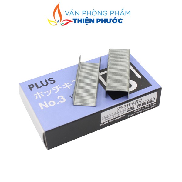 Kim bấm giấy số 10 số 3 Plus - Hộp 1000 kim THIỆN PHƯỚC