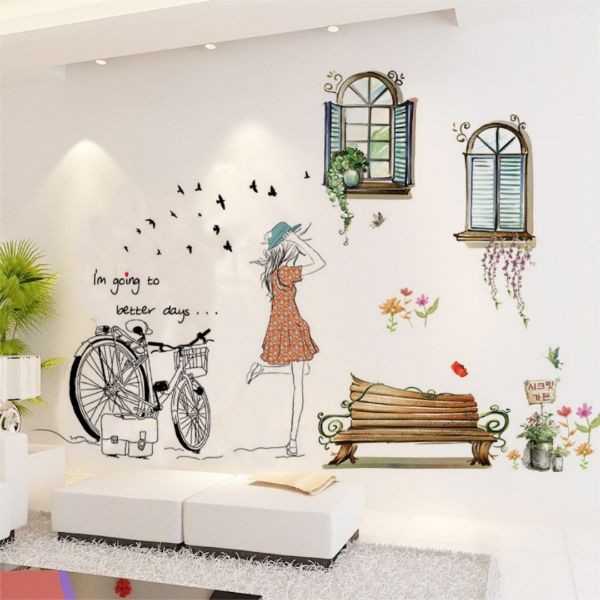 decal dán tường combo