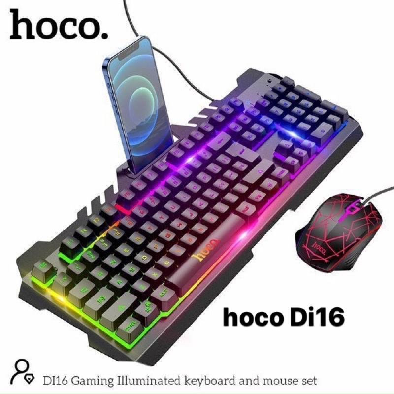 Bộ bàn phím đèn led chuột có dây cao cấp HOCO Di16