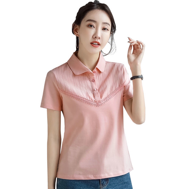 Áo polo cotton Ngắn Tay Thời Trang Dành Cho Nữ