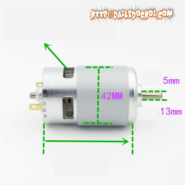 [RUBYRC] Động cơ 775 mạch tốc độ dùng để chế lắp mũi khoan tại RUBYRC