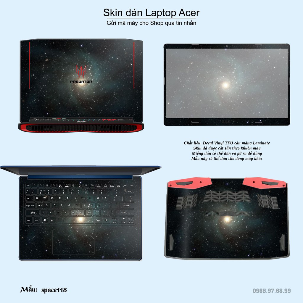 Skin dán Laptop Acer in hình không gian _nhiều mẫu 20 (inbox mã máy cho Shop)