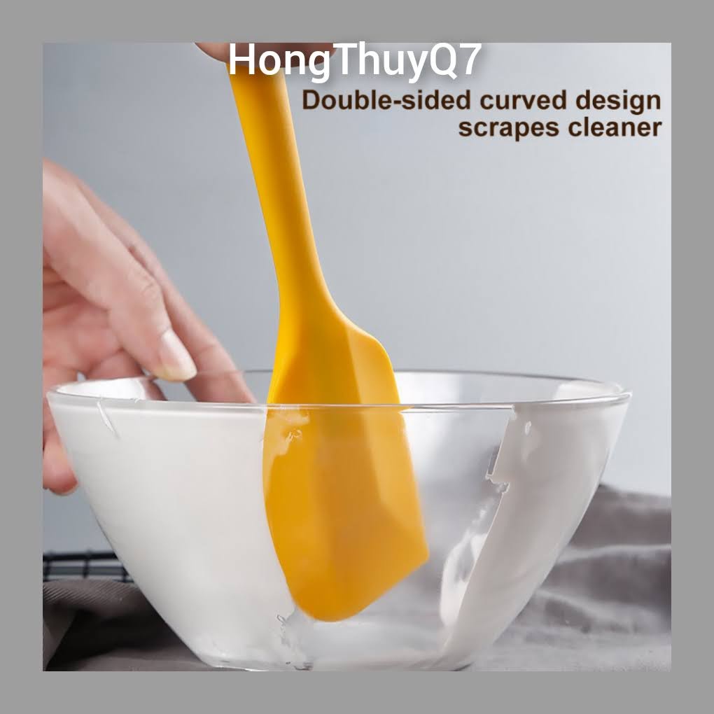 Phới trộn bột Spatula, cây vét bột 28cm, 21cm Silicon (1c) chọn màu - HongThuyQ7