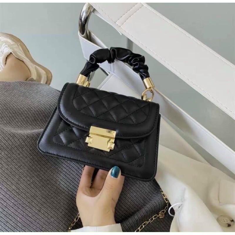 Túi xọc chéo quai nhún dáng tiểu thư