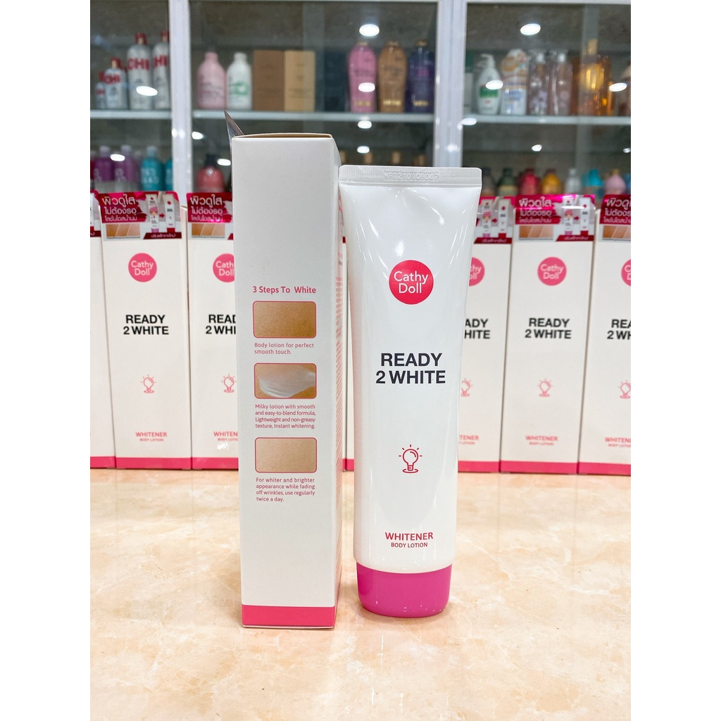 KEM DƯỠNG TRẮNG VÀ MAKE UP BODY READY 2 WHITE CATHY DOLL THÁI LAN MẪU MỚI DATE MỚI 2025