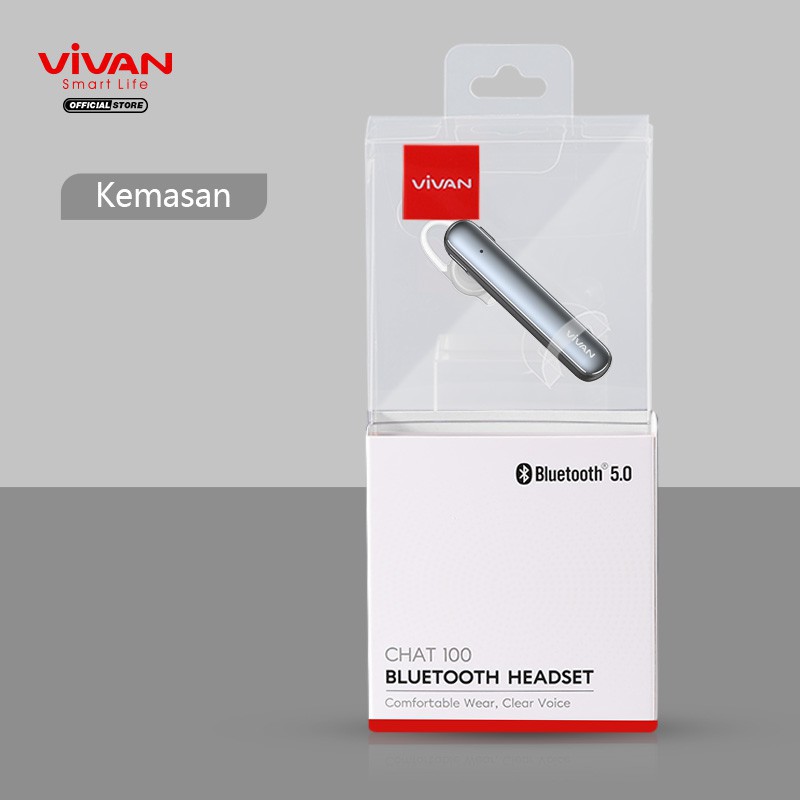 [Mã ELRVA30K giảm 7% đơn 99K] Tai Nghe Bluetooth 5.0 VIVAN - CHAT100 Âm Thanh HD Chống Ồn Kết Nối Siêu Nhanh