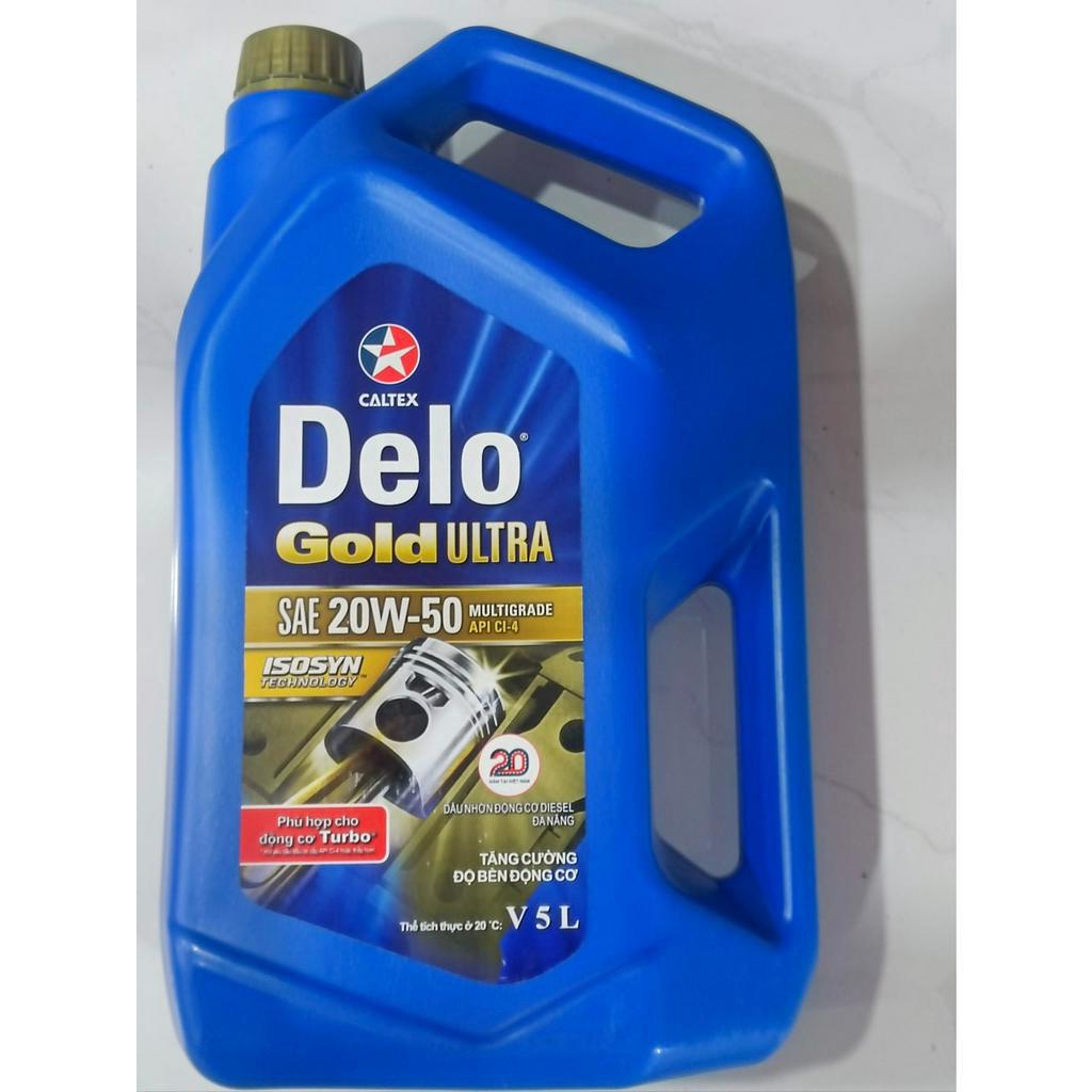 ( Giá KM ) Can 5L Dầu nhớt xe hơi, ô tô Delo Gold Ultra SAE 20W-50 5000ML Chính hãng – Shopnhottot