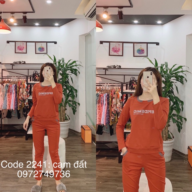 Bộ Mặc Nhà Dài Tay SANNYNY- 100% Cotton Mỹ co giãn 4 chiều-|CODE 2241