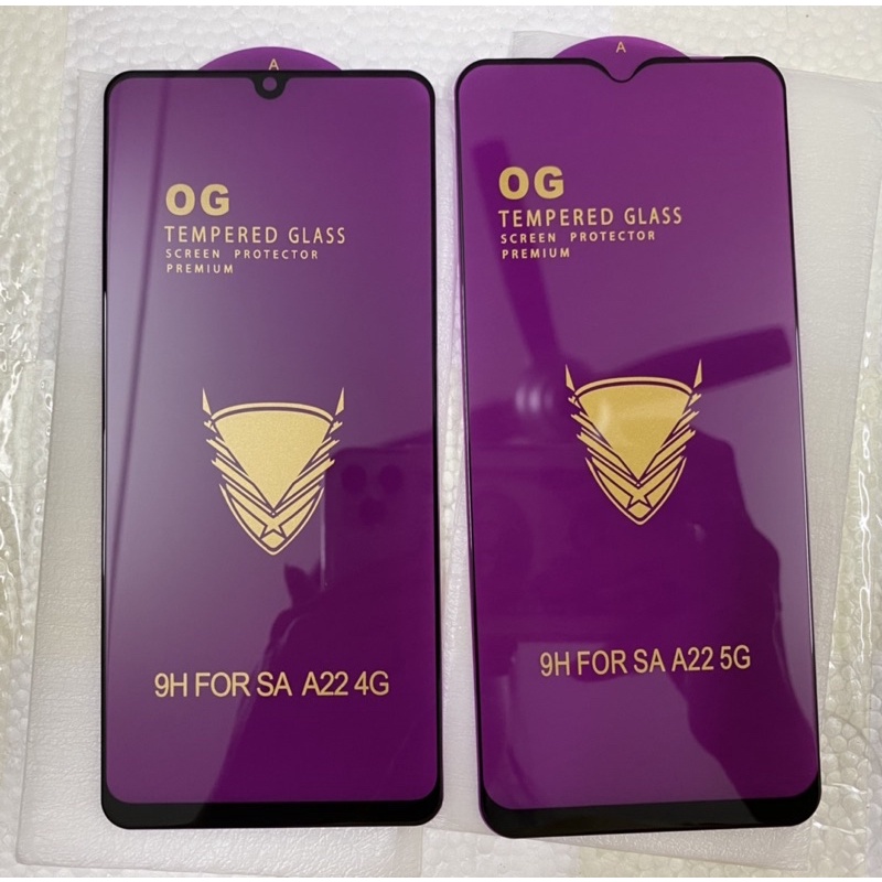 Kính full màn OG cho Samsung A22 4G, A22 5G siều bền tặng miếng lau kính