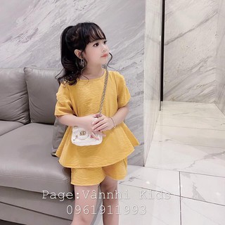 Bộ đũi tay bồng quần đùi cho bé gái