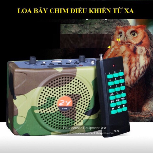 Loa bẫy chim điều khiển từ xa ( có mic)