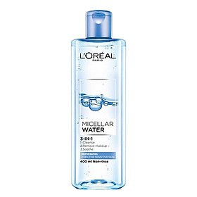 Nước tẩy trang Loreal paris 3 in 1 micellar water 400ml refreshing xanh nhạt | BigBuy360 - bigbuy360.vn