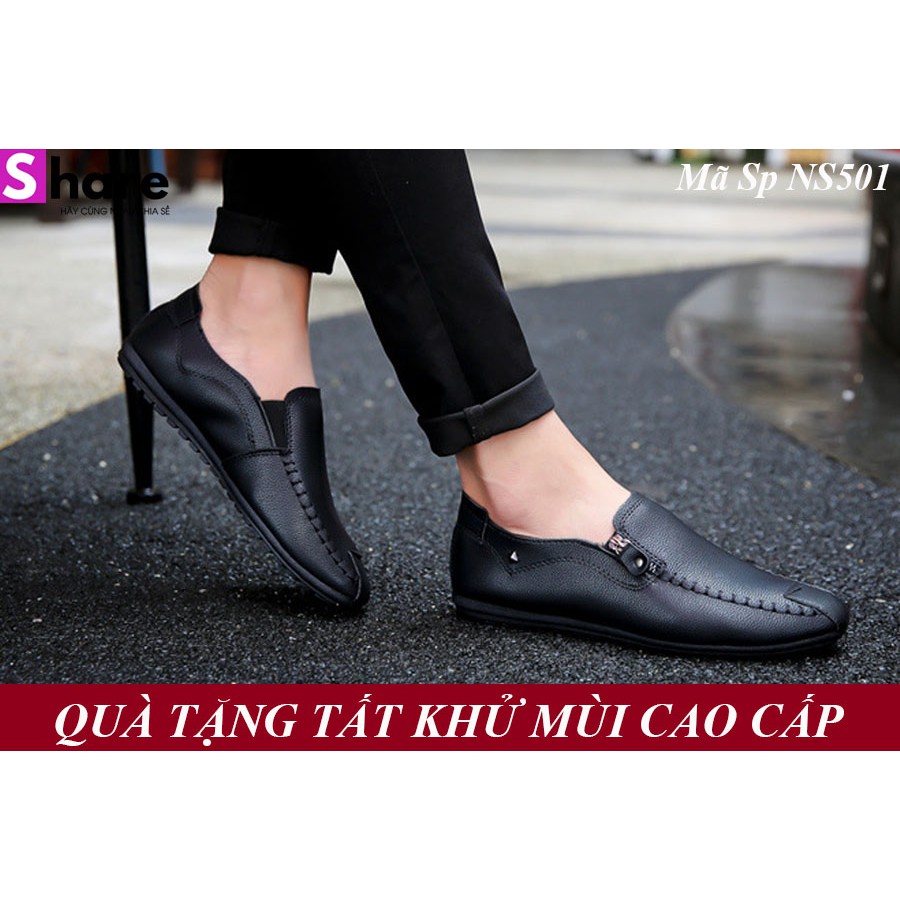 Quà Tặng Tất Lười Nam Khử Mùi Cao Cấp Giày Lười Nam Hàn quốc Có Khóa