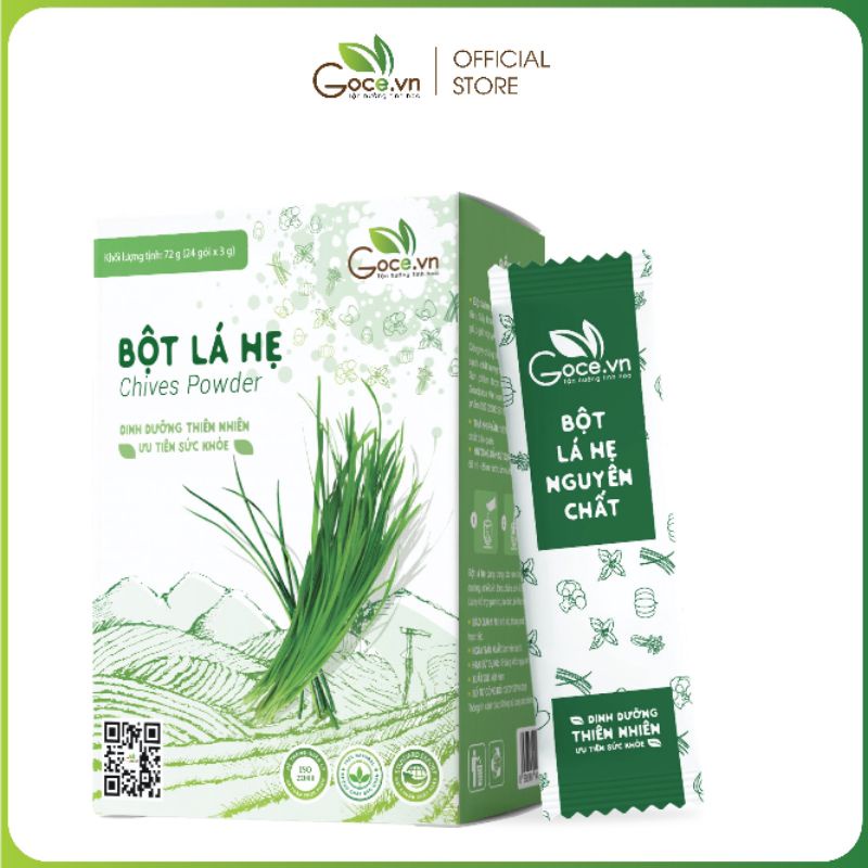 BỘT LÁ HẸ NGUYÊN CHẤT HỘP 24 GÓI