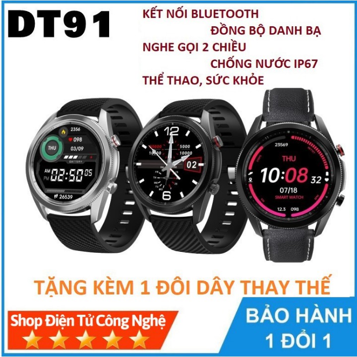 Đồng Hồ Thông Minh DT91 Gọi Qua Bluetooth/ Lời Nhắc/ Theo Dõi Vận Động cho IOS Android