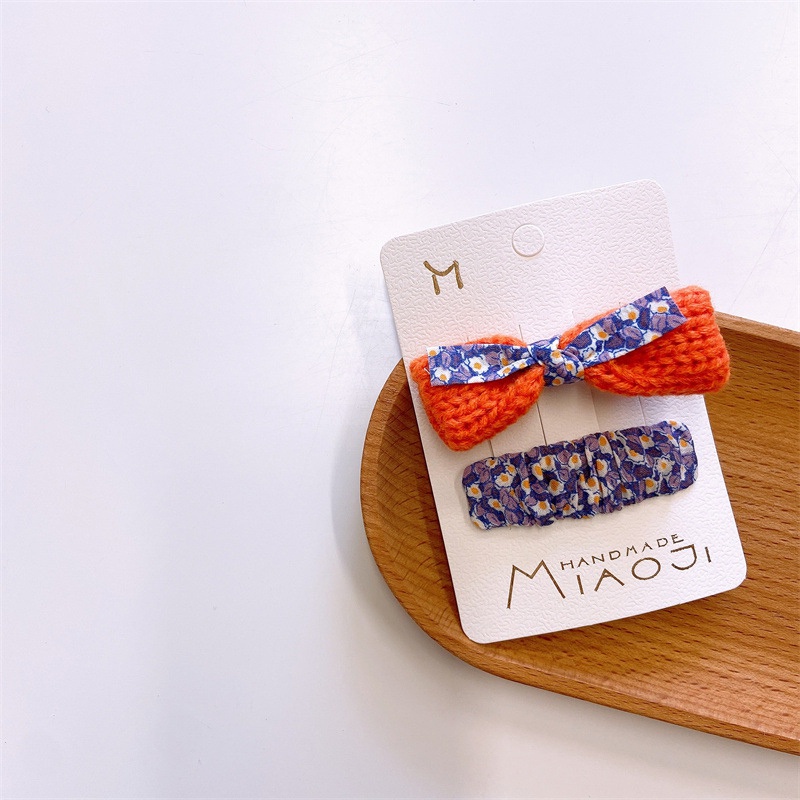 Set 2 Kẹp Tóc Nơ Dễ Thương Cho Bé Gái