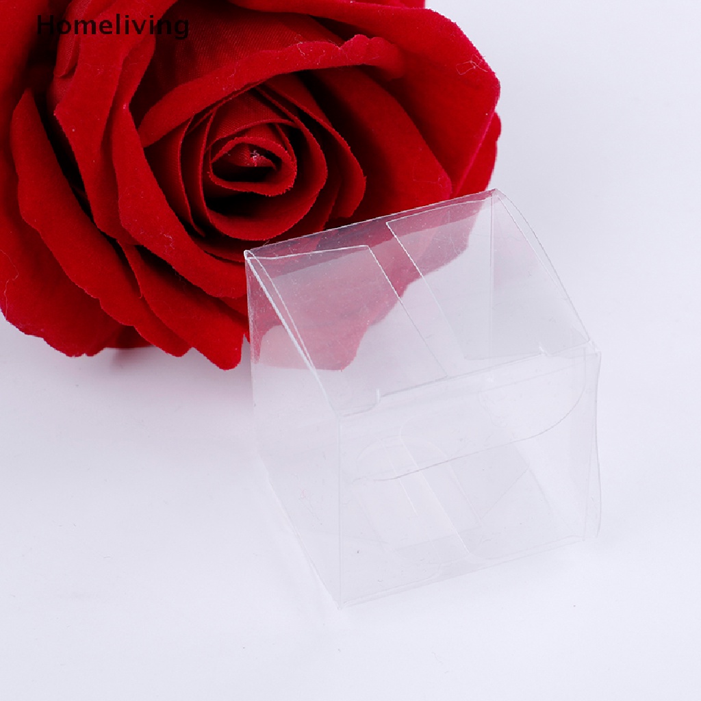 Bộ 50 Túi Nhựa pvc Trong Suốt Hình Vuông Đựng Kẹo Sô Cô La Tiện Dụng