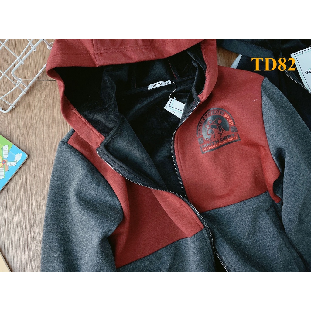 * Mã TD82: Áo nỉ kéo khoá lót nhung hàng dư xịn BC 3081