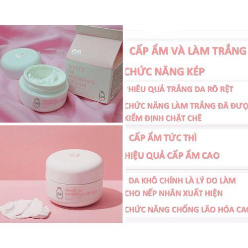 Kem Dưỡng Trắng Da Nâng Tone Ban Ngày G9-Skin White In Whipping Cream Hàn Quốc 50g Giúp Mờ Thâm Nám & Dưỡng Ẩm