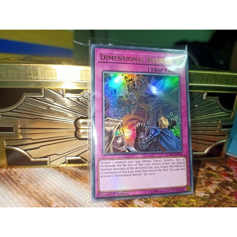 [KN-yugioh shop] thẻ bài: Dimensional Barrier - DUDE-EN048 - Ultra Rare 1st Edition