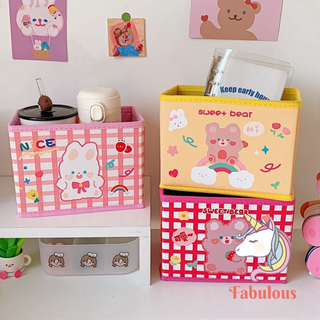 Hộp lưu trữ để bàn nhiều ngăn đựng đồ hình hoạt hình trang trí dễ thương phong cách bạn nữ