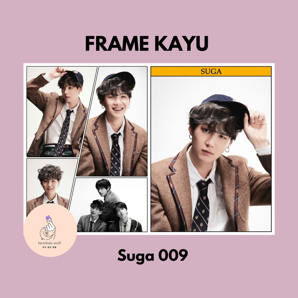 Khung Ảnh Gỗ Suga Bts 1 (uk A4)