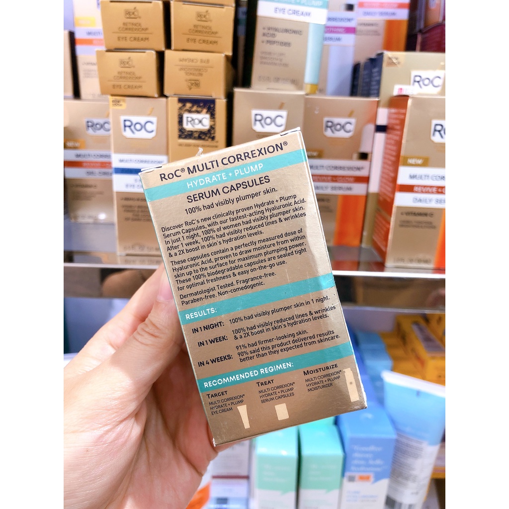 Tinh Chất Roc Multi Correxion Hydrate Plump Serum Capsules Hyaluronic Acid