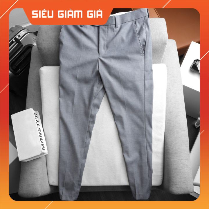 Quần âu nam, quần tây nam đen Hàn Quốc co dãn vải chống nhăn cao cấp, form slimfit - W REAL M