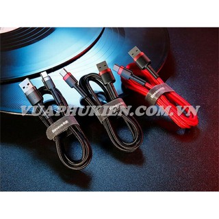 Cáp sạc nhanh kết nối dữ liệu Baseus Cafule Cable USB dây dù chân Type-C/Micro/Lightning dài 1/2/3 mét - Hàng chính hãng