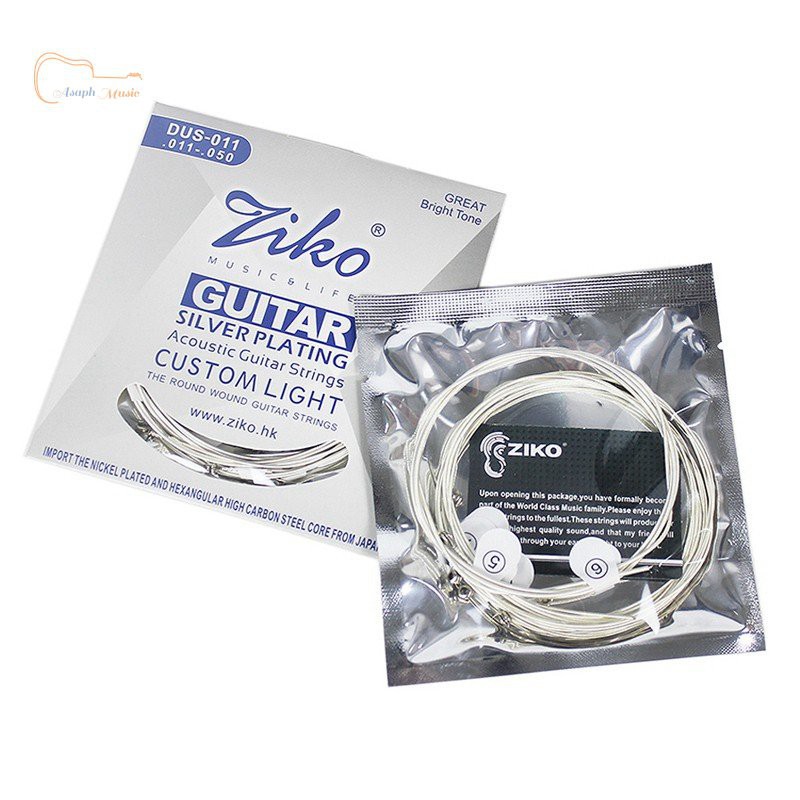 Dây Đàn Guitar Lõi Thép Carbon Mạ Bạc Dus-011 Chất Lượng Cao