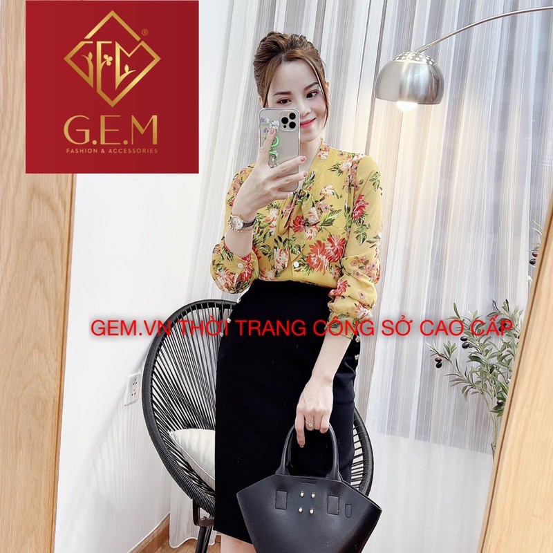Áo kiểu công sở G36 chân váy bút chì - có bán rời và nguyên set - thời trang công sở đẹp - GEM Fashion