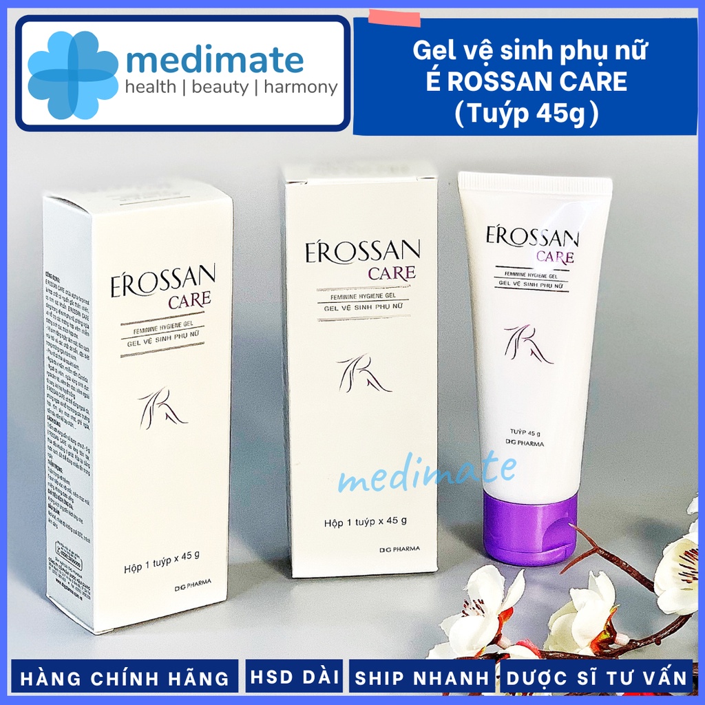 Dung dịch vệ sinh phụ nữ dạng gel ÉROSSAN Care tiện lợi, dễ sử dụng (Tuýp 45g)