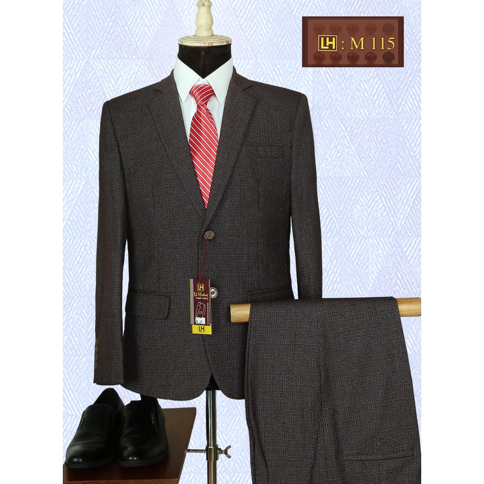 Bộ Vest Trung Niên Cao Cấp Chất Vải Đẹp – Mã sản phẩm 115 màu Nâu tiêu - Bảo hành 3 năm