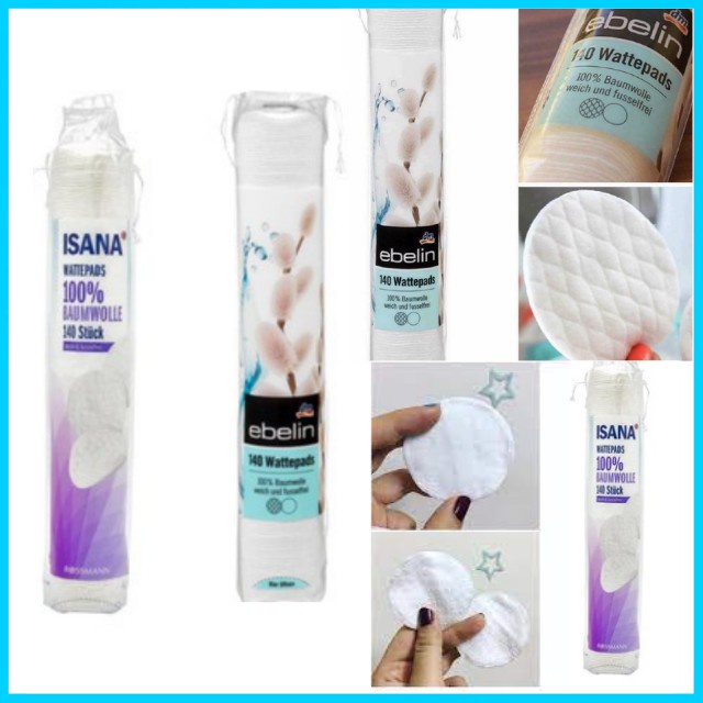 Bông tẩy trang Ebelin-Isana Đức 140 miếng - Shop Dalavii