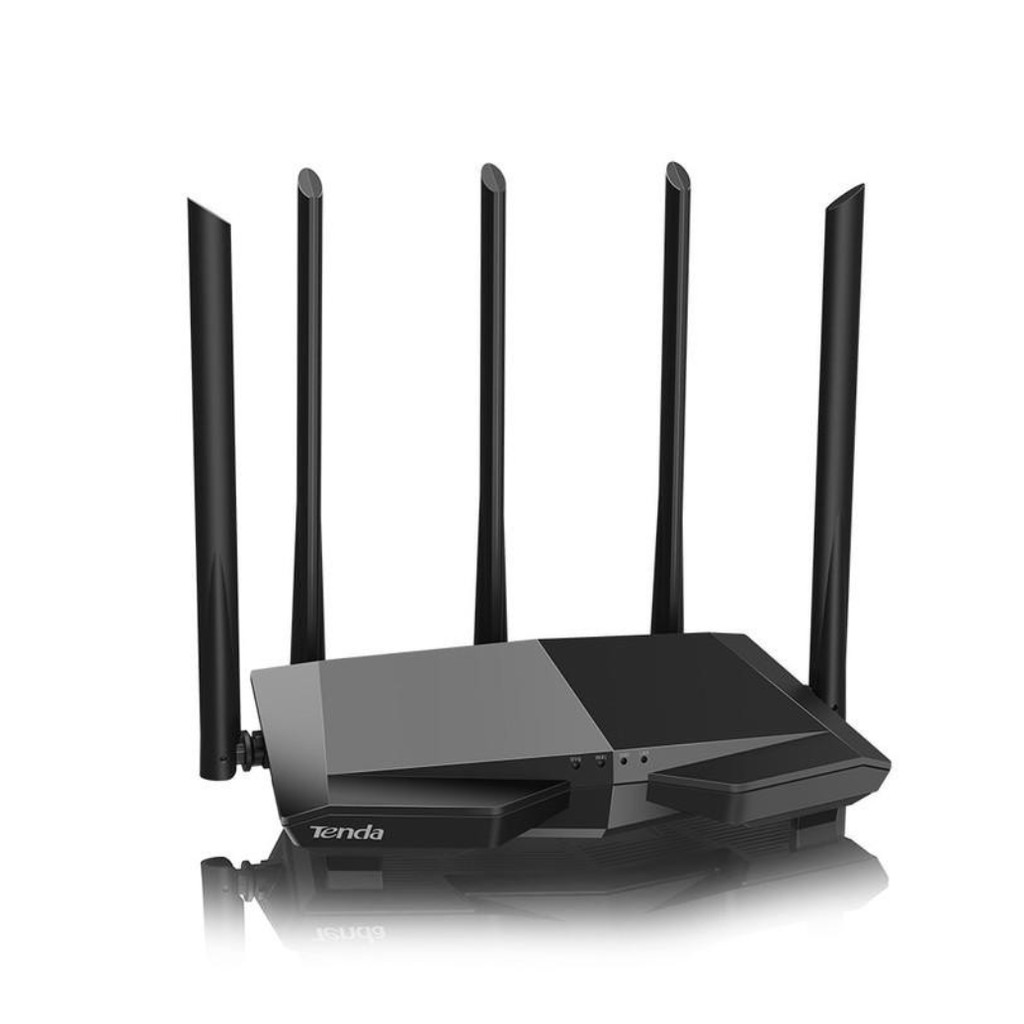 Phát wifi Tenda AC7 5 râu xuyên tường DualBand 1200Mbps, 5 Anten 6dbi