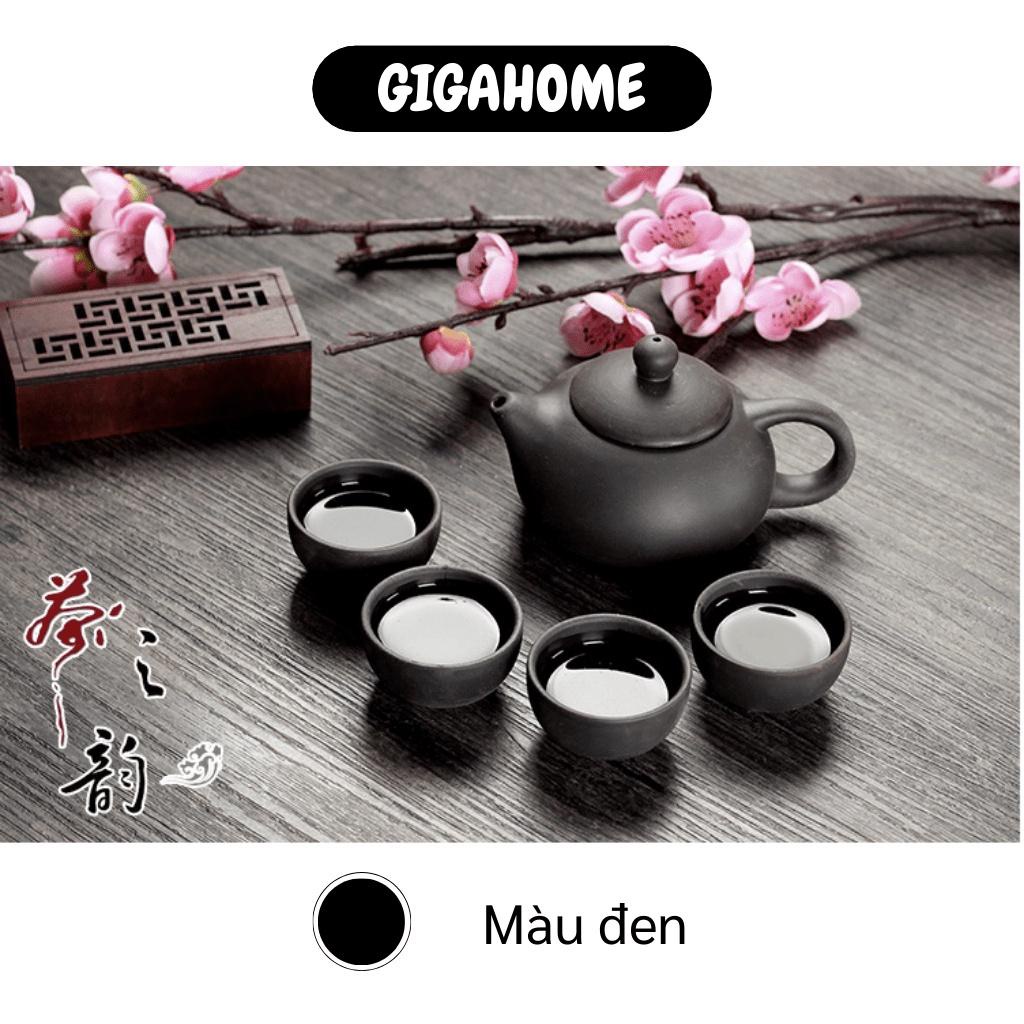 Bộ Bình Trà GIGAHOME Bộ Ấm Trà 4 Tách Gốm Sứ Nhật Bản, Kiểu Dáng Cổ Điển, Độc Đáo 9482