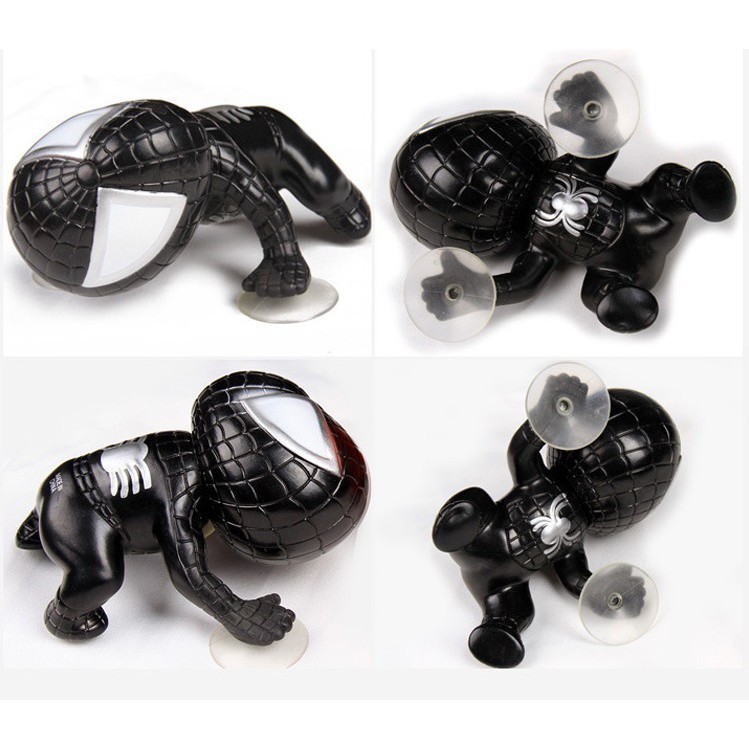 Người nhện spider-man gắn kính xe hơi trang trí nhà cửa HÌNH THẬT 2 màu đen đỏ