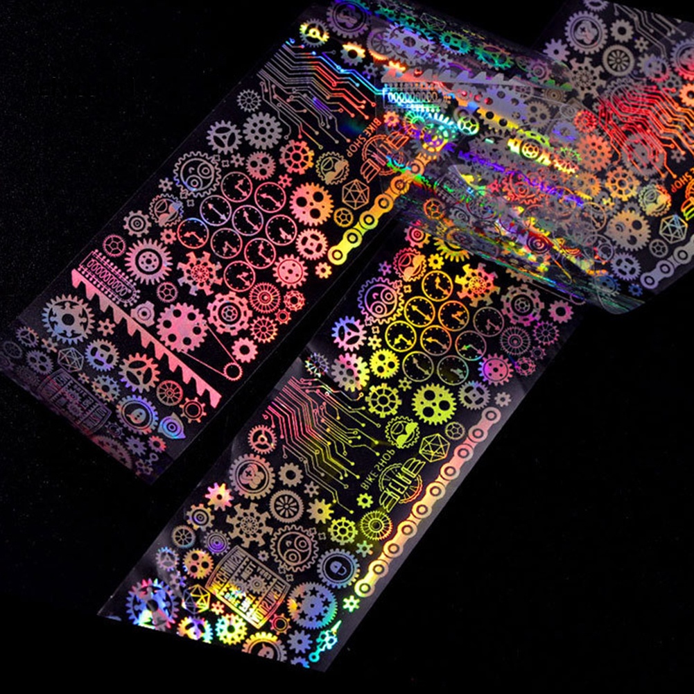 Miếng Dán Trang Trí Móng Tay Hình Ngọn Lửa Chủ Đề Giáng Sinh