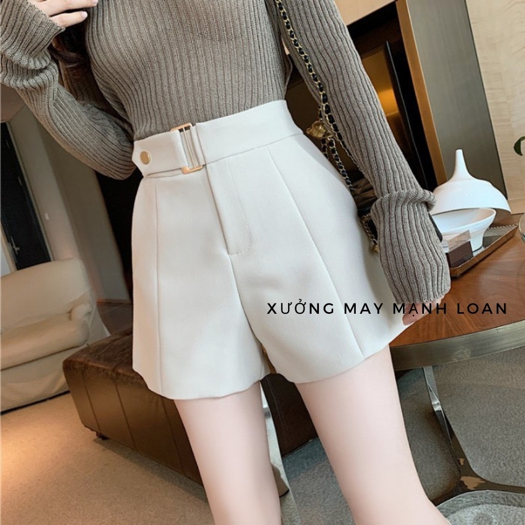 Quần Short Nữ Lưng Cao Kèm Đai Siêu Hot Chất Đẹp Loại 1 N087