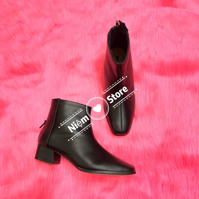 Boots da cổ thấp đế vuông