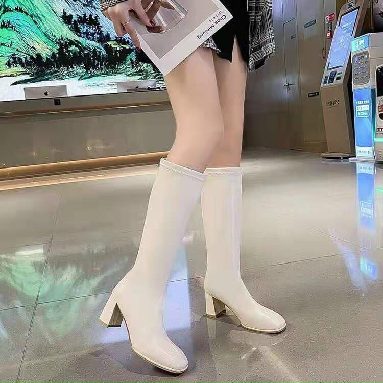 [Mã 151FASHIONSALE1 giảm 10k đơn 50k] Bốt nữ cao cổ da lì 7p khoá sau hot 2022(Mã 989)