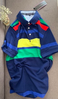 Áo phông polo phối màu