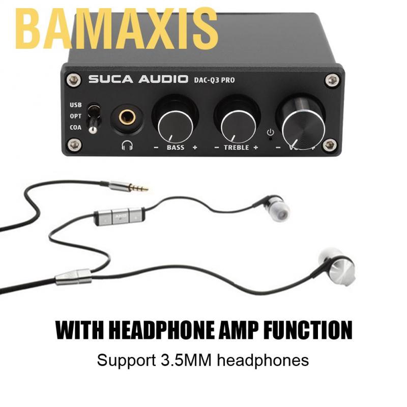 Bamaxis AC-Q3 PRO DAC Decoding Audio Decoder with Headphone Amplifier for 3.5MM Headphones