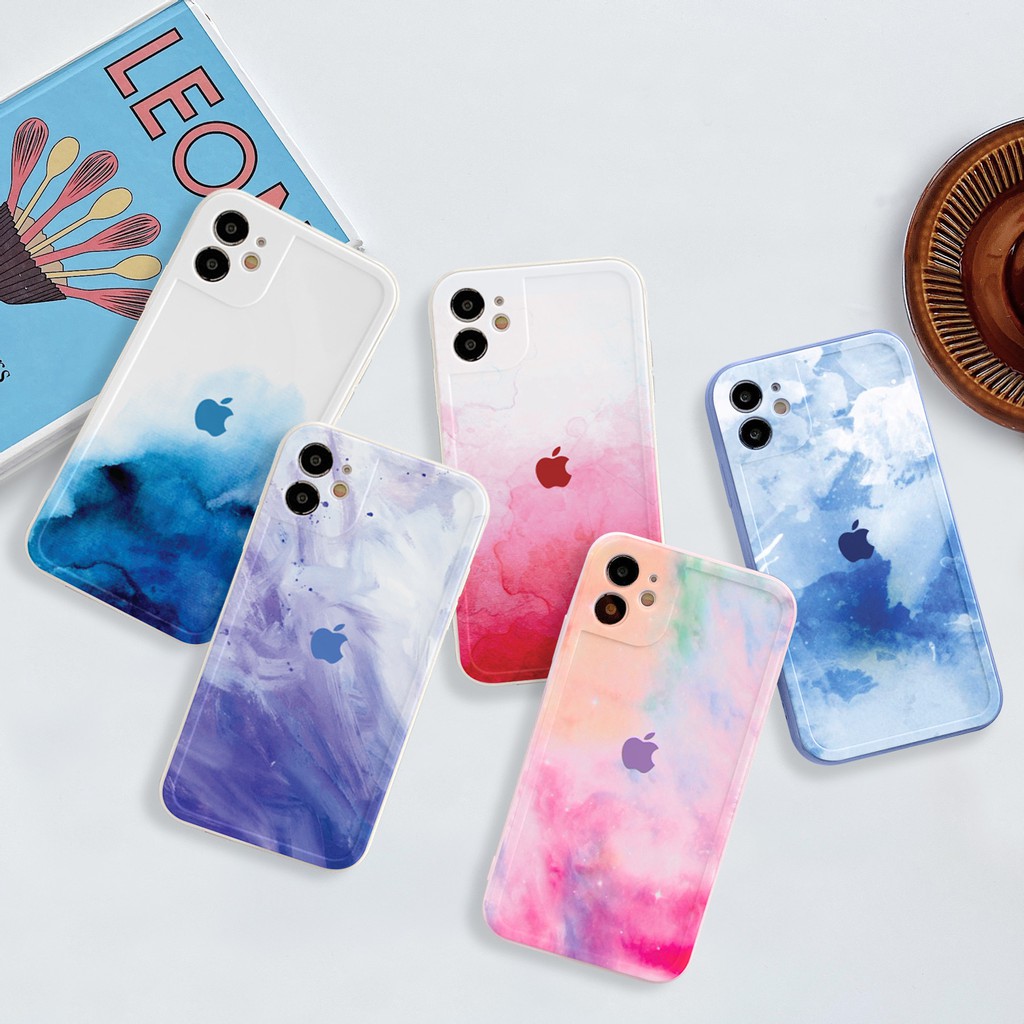 Ốp lưng iphone viền nổi bóng sắc màu 6/6plus/6s/6splus/7/7plus/8/8plus/x/xr/xs/11/12/pro/max/plus/promax VNB52