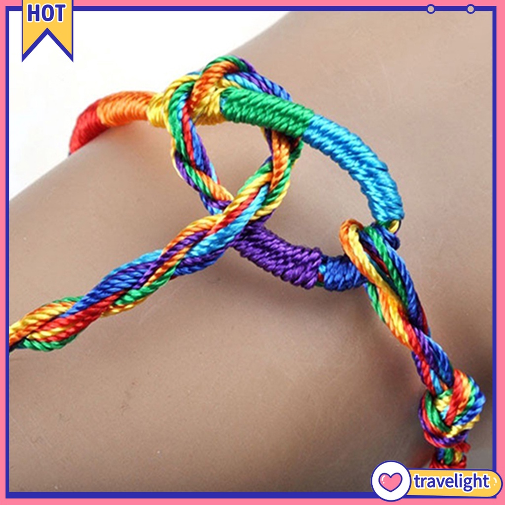 Set 20 vòng tay bện dây nhiều màu thời trang