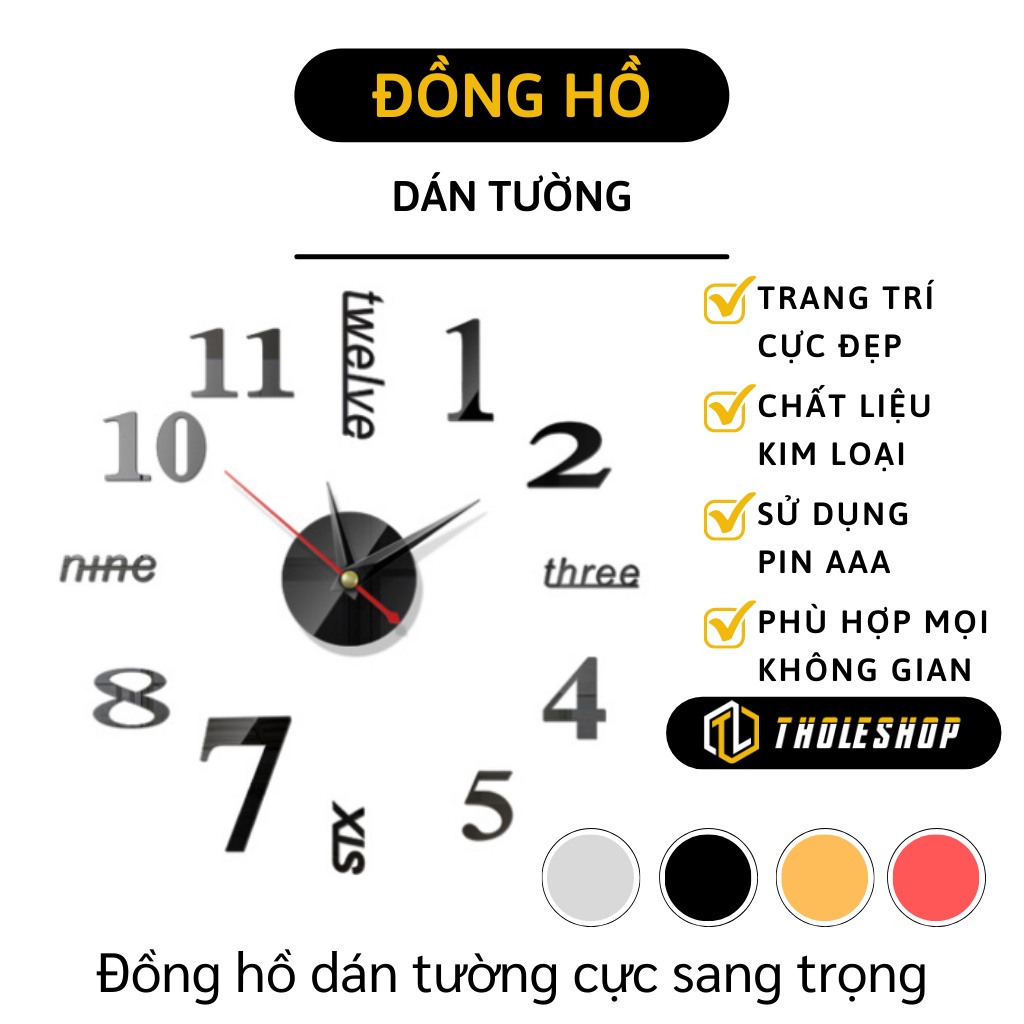 Đồng Hồ Dán Tường 3D - Đồng Hồ Treo Tường Trang Trí Nhà, Sang Trọng, Độc Đáo 6971