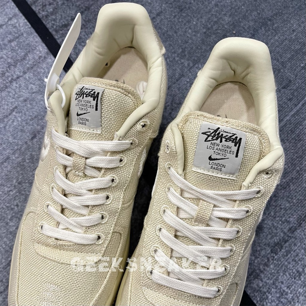 [GeekSneaker] Giày Sneaker - Air Force 1 x Stussy Fossil Stone | BigBuy360 - bigbuy360.vn