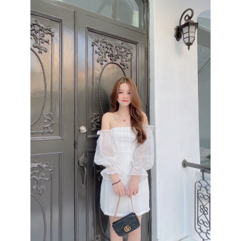 RONA WHITE DRESS - ĐẦM TRẮNG TAY VOAN