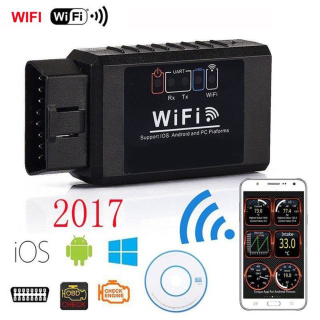 Thiết bị quản lý thông tin động cơ xe hơi trên điện thoại di động OBD2 kết nối Wifi