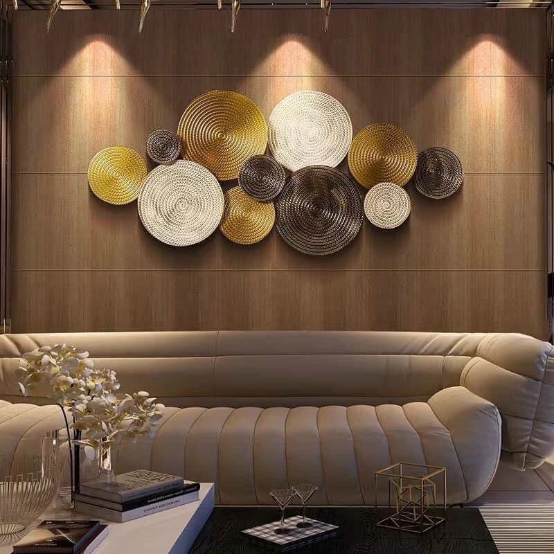 Tranh Sắt Treo Tường Nghệ Thuật, Tranh Decor Trang Trí Vòng Tròn kỳ Diệu Mã396 ( kt 125*55cm )